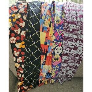 Disney Luleroe Leggings Lot (5) One Size